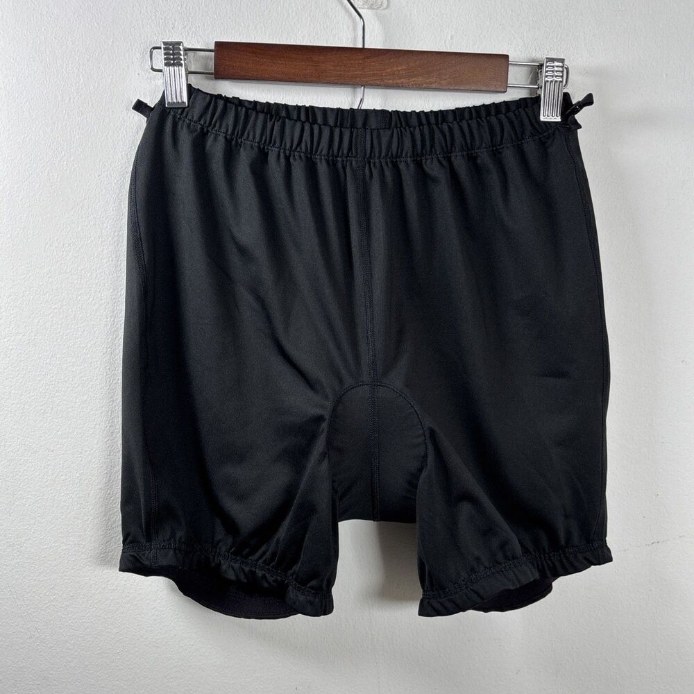 L.L.Bean Women’s M Padded Cycling Shorts Black Bike Liner Activewear